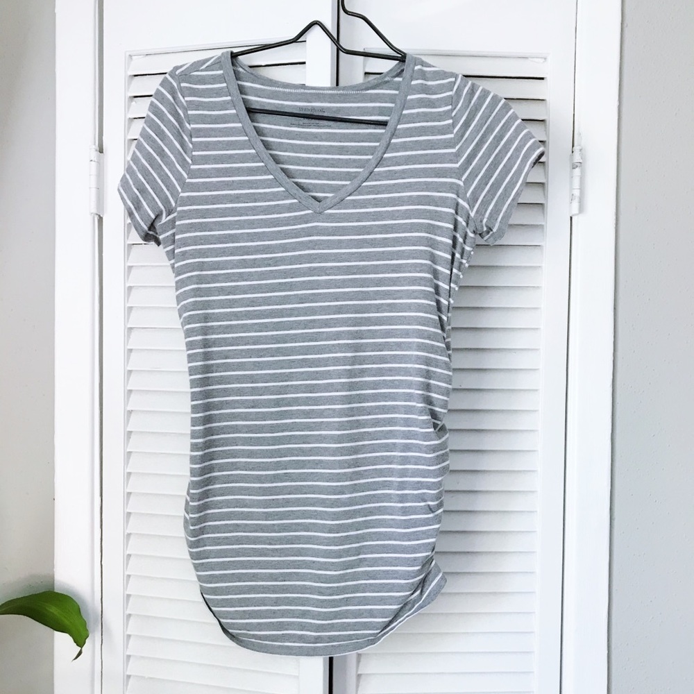 Motherhood Maternity Heather Gray Stretch T-Shirt
